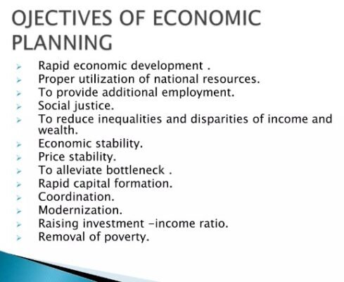 Economic planning objectives