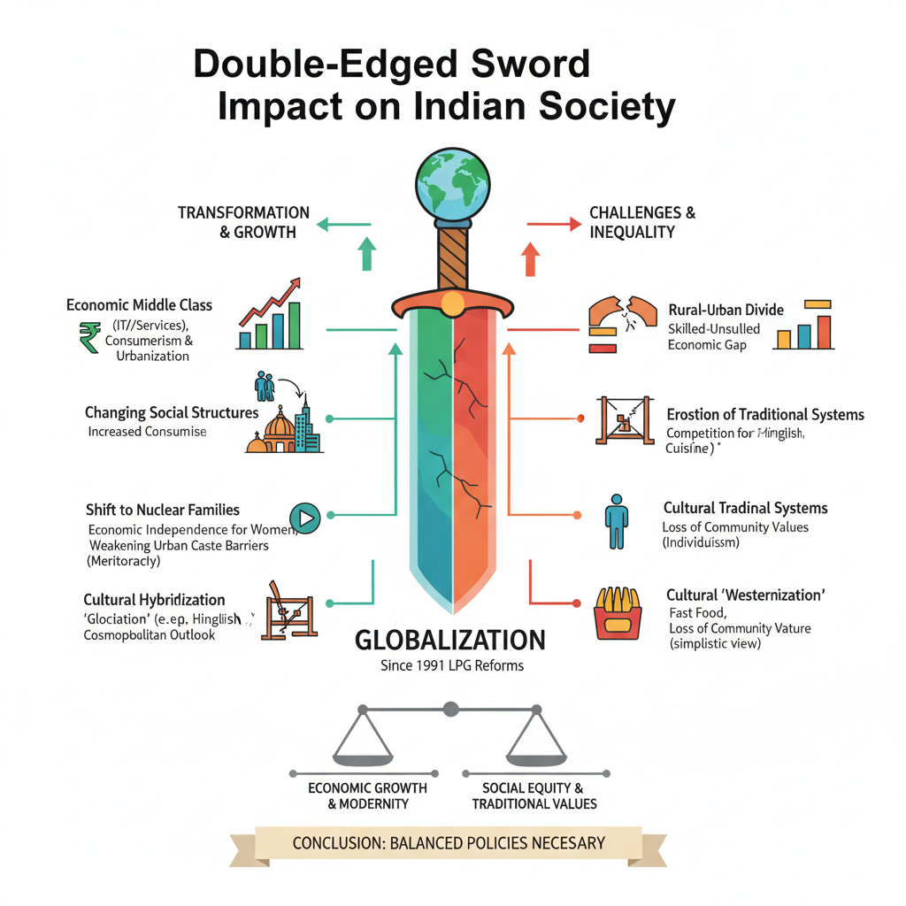 impacts of Globalization on Indian society